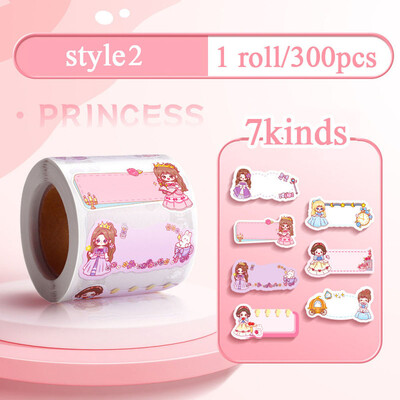 1 rolă etichetă cu nume de desene animate autocolant copii grădiniță școală autocolant semnătură sticla de apă creion etichete cu nume pentru copii