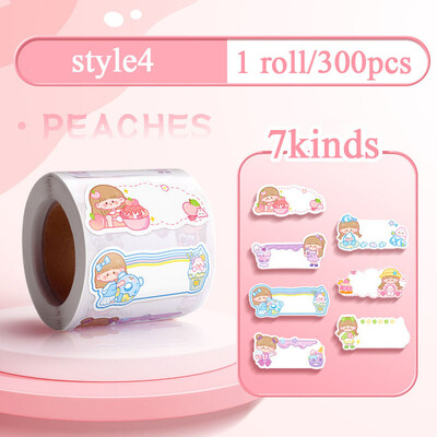 1 rolă etichetă cu nume de desene animate autocolant copii grădiniță școală autocolant semnătură sticla de apă creion etichete cu nume pentru copii