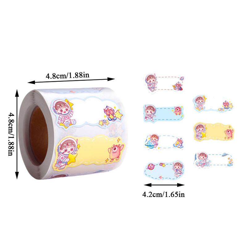 1 rolă etichetă cu nume de desene animate autocolant copii grădiniță școală autocolant semnătură sticla de apă creion etichete cu nume pentru copii