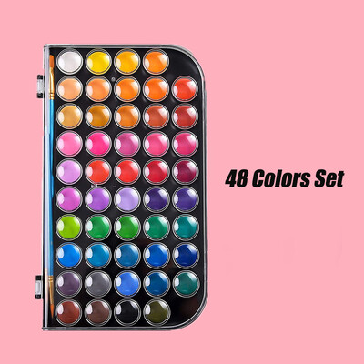 48 värvi akvarellvärv maalimiseks Professionaalne akvarelljoonistuskomplekt koos eemaldatava paletiga Tagasi kooli kunstitarbed