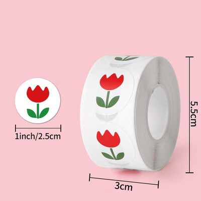 500 buc/rola Autocolante drăguțe pentru recompensă cu căpșuni, pentru album de albume, pentru plicuri cu fructe, pentru favoruri de petrecere de aniversare, produse de copt