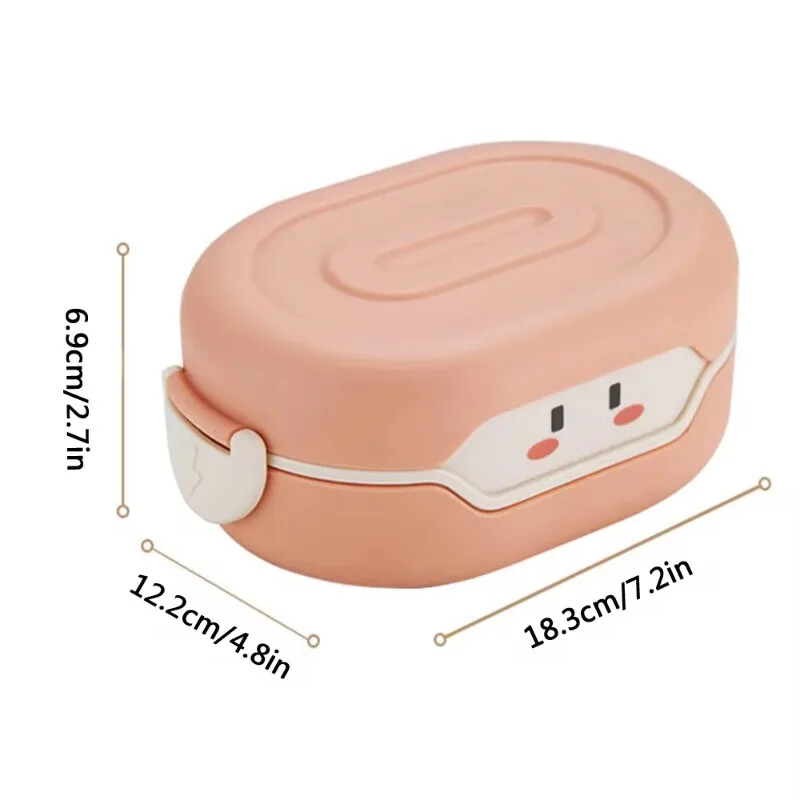 Bento lõunakarp lastele Lekkekindel kaasaskantav mitme kambriga toidukonteiner koolipikniku reiside lõunakasti jaoks