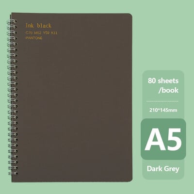 Caiet A5 Morandi spirală Jurnal Caiet Grid Hârtie Planificator zilnic săptămânal Agenda Blocnotes Rechizite de birou pentru școală Papetarie