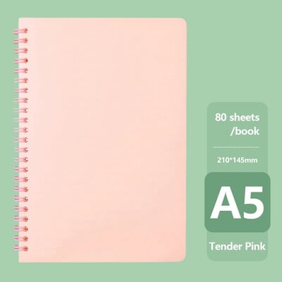 Caiet A5 Morandi spirală Jurnal Caiet Grid Hârtie Planificator zilnic săptămânal Agenda Blocnotes Rechizite de birou pentru școală Papetarie