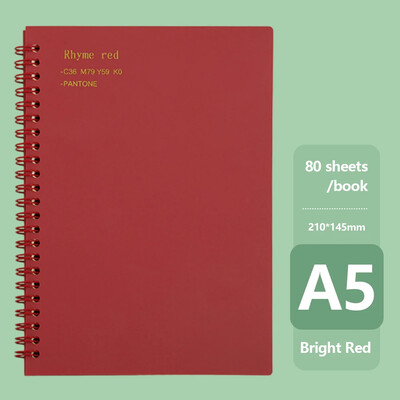 Бележник A5 Morandi Coil Spiral Дневник Бележник Решетка Хартия Ежедневник Седмичен планер Дневен ред Бележник Училищни офис консумативи Канцеларски материали