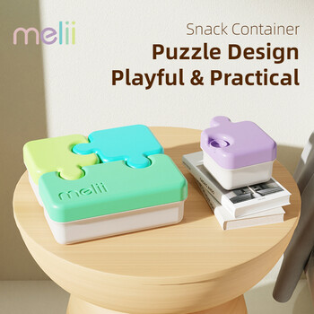 Melii Puzzle Container Fruit Lunch Box Κουτί για πικνίκ Αποθήκευση Φρούτων Σνακ Φορητά Αποσπώμενα μωρά Παιδιά Διαχωρίζονται για Οργάνωση