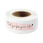 120 buc. Vă mulțumim pentru comanda dvs. Autocolante etichete roz pentru sigilarea plicurilor pentru afaceri mici, autocolant decor, aprovizionare de papetărie