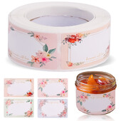 Lillenimesildid 3*5 cm tühjad kirjutatavad sildikleebised isetehtud kinginimesilt köögi jaoks isetehtud moosipakendite dekoratiivtarvikud