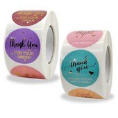 1,5 inča/38 mm vodootporna bronzana naljepnica Hvala vam na narudžbi Šarena naljepnica s pečatom za male tvrtke Paket za ponijeti Express