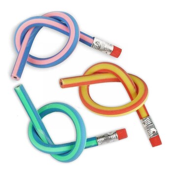 10/20Pcs Soft Flexible Bendy Pencils Band Kids Pencil Bend Soft Παιδικά Χαρτικά Φοιτητικό Μολύβι Διασκεδαστικό Σχολείο