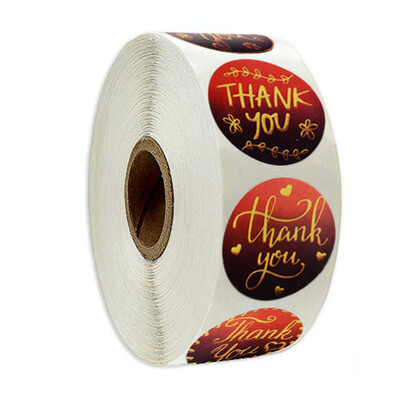 100-500 τμχ 1 ίντσας 2 Σχέδια Λουλούδι Ευχαριστούμε Αυτοκόλλητα Μπομπονιέρες Γάμου Χειροποίητο Πακέτο Ετικέτες σφραγίδων Scrapbooking Δώρο