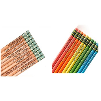 PPYY-Affirmation Pencil Set 2023 New Inspirational Pencils With Motivational Sayings Wooden Motivational Pencils