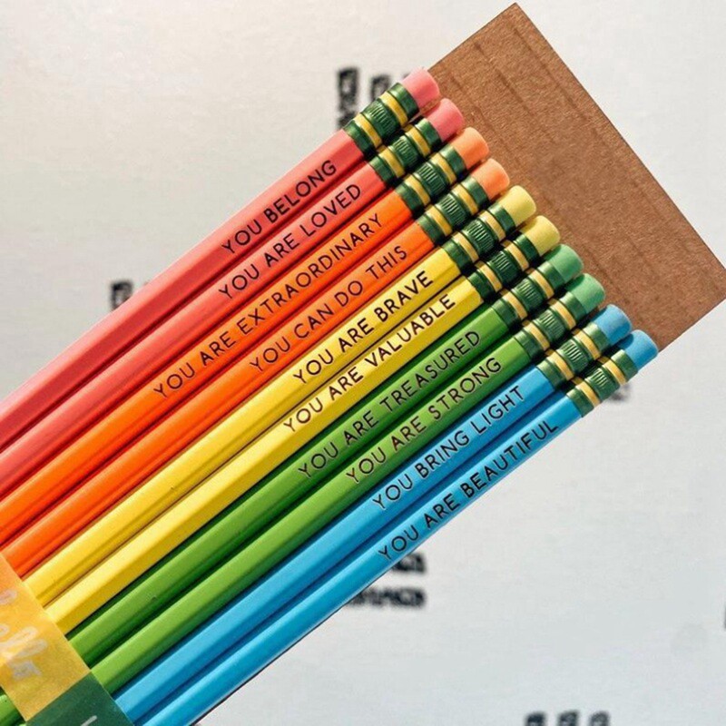 PPYY-Affirmation Set Pencil 2023 Nove inspirativne olovke s motivacijskim izrekama Drvene motivacijske olovke