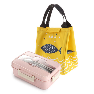 TUUTH Kutija za ručak u mikrovalnoj pećnici Posuđe za jelo od pšenične slame Posuda za pohranu hrane Djeca Djeca Škola Ured Prijenosna Bento kutija