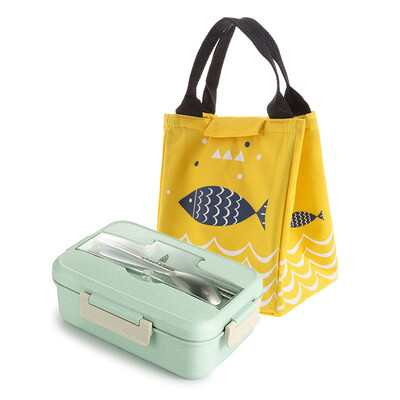 TUUTH Kutija za ručak u mikrovalnoj pećnici Posuđe za jelo od pšenične slame Posuda za pohranu hrane Djeca Djeca Škola Ured Prijenosna Bento kutija