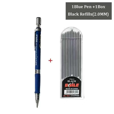 2.0MM комплект механични моливи 2B автоматични моливи Lápices с цветно/черно оловно ядро за художествени скици Писане на ръкоделие