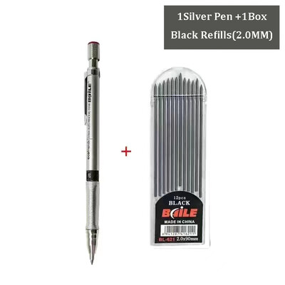 2.0MM комплект механични моливи 2B автоматични моливи Lápices с цветно/черно оловно ядро за художествени скици Писане на ръкоделие