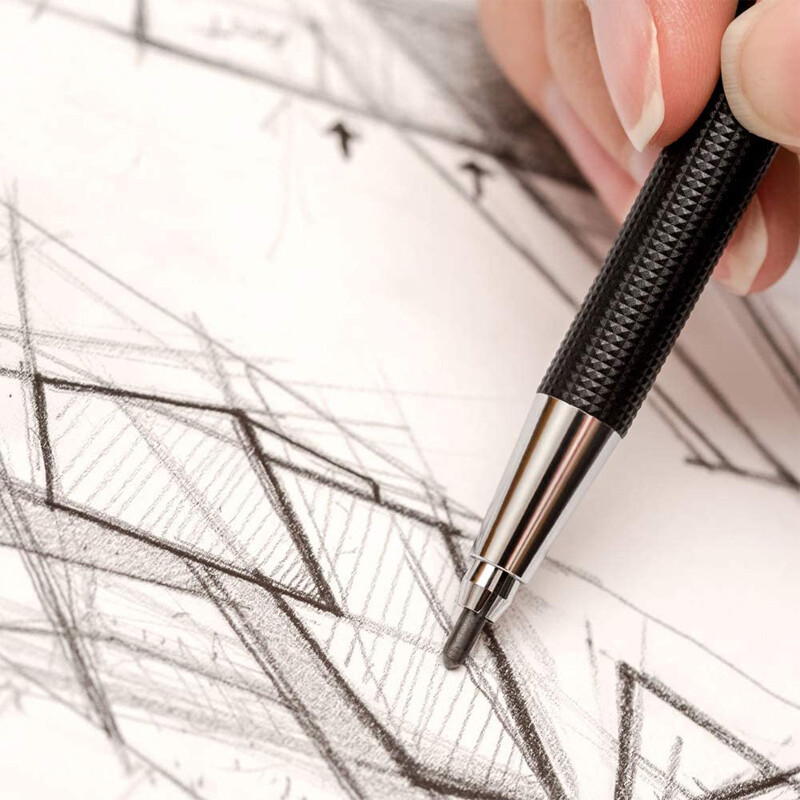 2.0MM комплект механични моливи 2B автоматични моливи Lápices с цветно/черно оловно ядро за художествени скици Писане на ръкоделие