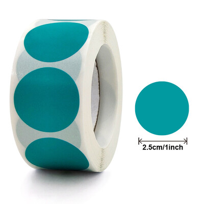 500 tk ümmargune südamega tühi käsitsi valmistatud kleebis 1-tolline järvesinine roosa paberikleebised kirjatarvete kleebised peokingituste kaunistuste sildid