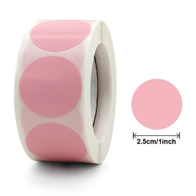 500 tk ümmargune südamega tühi käsitsi valmistatud kleebis 1-tolline järvesinine roosa paberikleebised kirjatarvete kleebised peokingituste kaunistuste sildid