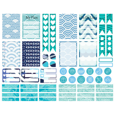 1 tk sinine õppetööplaan isetegemine eellõigatud kaunistus väljalõigete album kirjatarvete päevik kleebis päevaplaneerija registri silt Nädala igakuised vahelehed