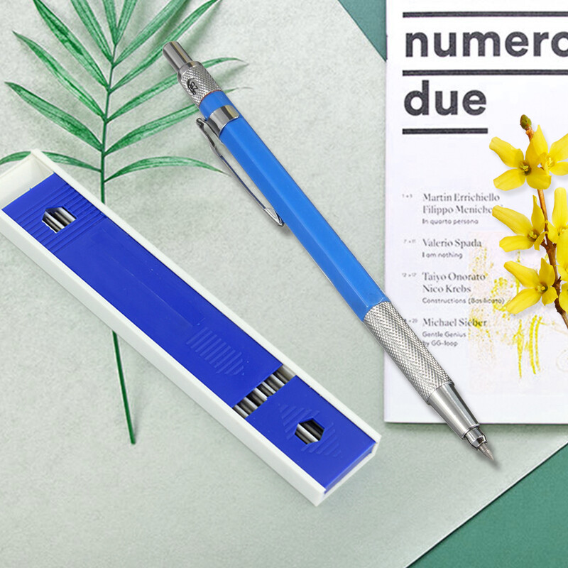 Set de creioane mecanice, 2,0 mm, complet din metal, desen, pictură, creion automat cu mine, rechizite de birou, rechizite de artă pentru scris