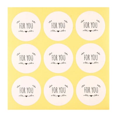 Rotund pentru tine, alb, făcut manual, ambalaj pentru prăjituri, etichetă autocolante pentru coacere, cutie cadou pentru petrecere, 90 buc/lot