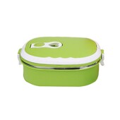 Roostevabast terasest kerge ristkülikukujuline soojusisolatsiooniga lõunakast Üliõpilaskontori töötaja kaasaskantav termokarp Lekkekindel söögikarp