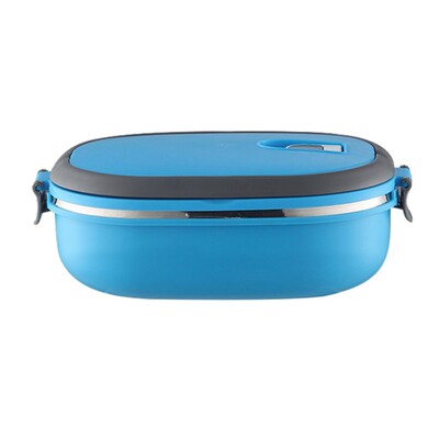 Roostevabast terasest kerge ristkülikukujuline soojusisolatsiooniga lõunakast Üliõpilaskontori töötaja kaasaskantav termokarp Lekkekindel söögikarp