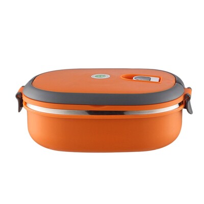 Roostevabast terasest kerge ristkülikukujuline soojusisolatsiooniga lõunakast Üliõpilaskontori töötaja kaasaskantav termokarp Lekkekindel söögikarp