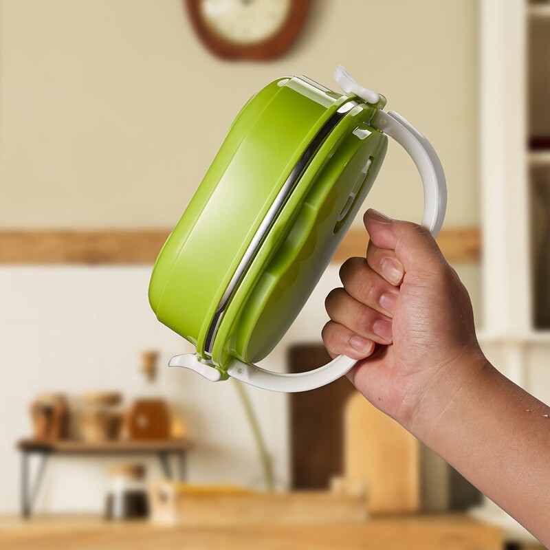 Roostevabast terasest kerge ristkülikukujuline soojusisolatsiooniga lõunakast Üliõpilaskontori töötaja kaasaskantav termokarp Lekkekindel söögikarp