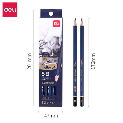 Creion de desen din lemn profesional DELI 3H 2H 2B 3B 4B 5B 6B 7B 8B 9B 10B 12B 14B Creioane pentru pictura din lemn Livrare de papetărie