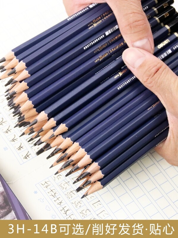 Creion de desen din lemn profesional DELI 3H 2H 2B 3B 4B 5B 6B 7B 8B 9B 10B 12B 14B Creioane pentru pictura din lemn Livrare de papetărie