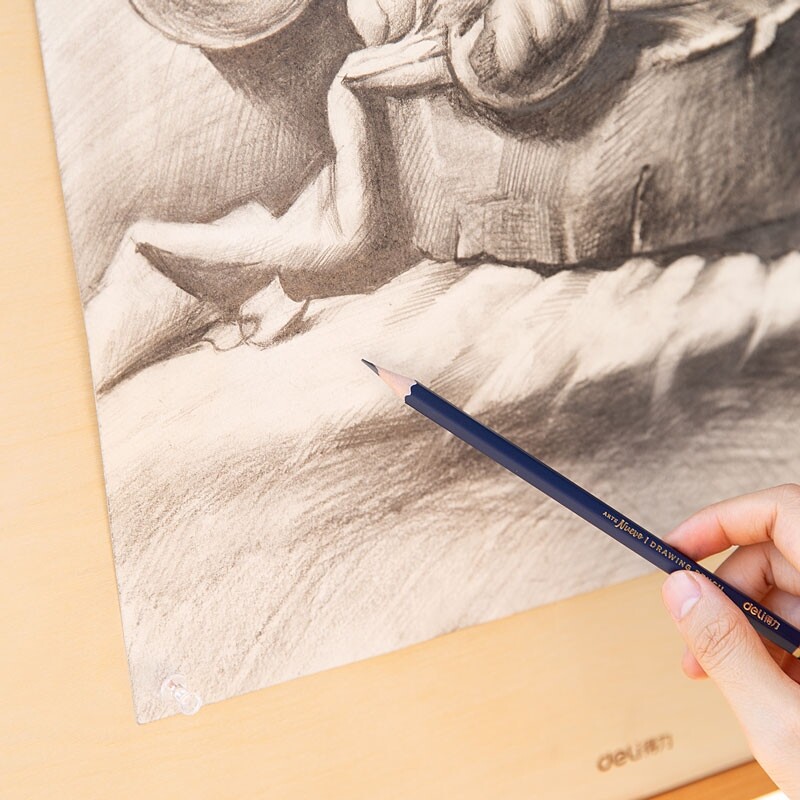 Creion de desen din lemn profesional DELI 3H 2H 2B 3B 4B 5B 6B 7B 8B 9B 10B 12B 14B Creioane pentru pictura din lemn Livrare de papetărie