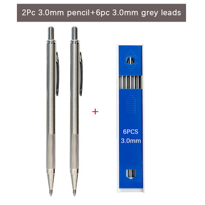 Creioane mecanice din oțel inoxidabil de 3,0 mm 2,0 mm Metal Artă Schiță Pictură Desen Creioane automate cu creioane de scris cu plumb 2B