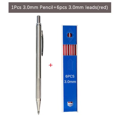 Creioane mecanice din oțel inoxidabil de 3,0 mm 2,0 mm Metal Artă Schiță Pictură Desen Creioane automate cu creioane de scris cu plumb 2B