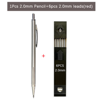 Creioane mecanice din oțel inoxidabil de 3,0 mm 2,0 mm Metal Artă Schiță Pictură Desen Creioane automate cu creioane de scris cu plumb 2B