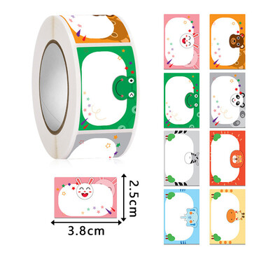 250 buc/rolă etichete cu nume de desene animate autocolante pentru scrisul de mână nume pentru copii etichetă cu numele clasei de școală etichete pentru alimente pentru bucătărie.