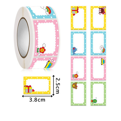 250 buc/rolă etichete cu nume de desene animate autocolante pentru scrisul de mână nume pentru copii etichetă cu numele clasei de școală etichete pentru alimente pentru bucătărie.