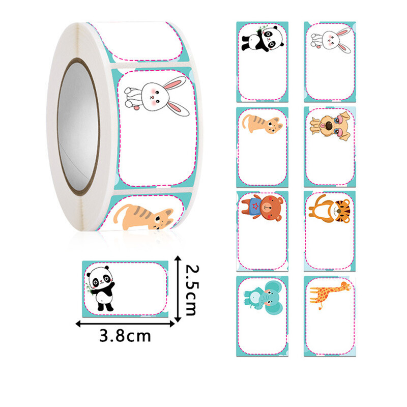 250 buc/rolă etichete cu nume de desene animate autocolante pentru scrisul de mână nume pentru copii etichetă cu numele clasei de școală etichete pentru alimente pentru bucătărie.