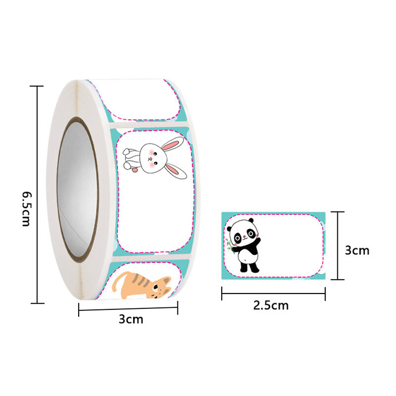 250 buc/rolă etichete cu nume de desene animate autocolante pentru scrisul de mână nume pentru copii etichetă cu numele clasei de școală etichete pentru alimente pentru bucătărie.