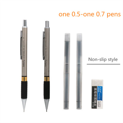 Gumová protišmyková kovová mechanická ceruzka Držiak na pero z nehrdzavejúcej ocele 0,5 mm 0,7 mm 0,9 mm 2B čierna tuha