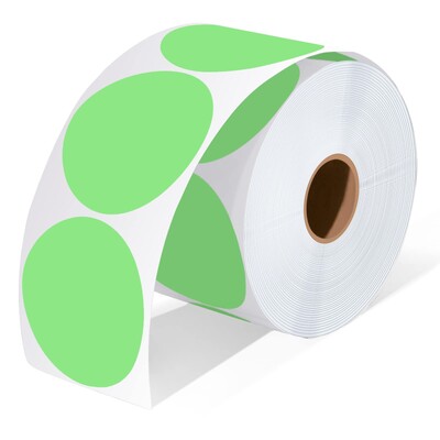 2-tollised ümmargused termokleebised isekleepuvad ümmargused otsesed termilised mitmeotstarbelised rull-termokleebised - 600 etiketti/1 rull