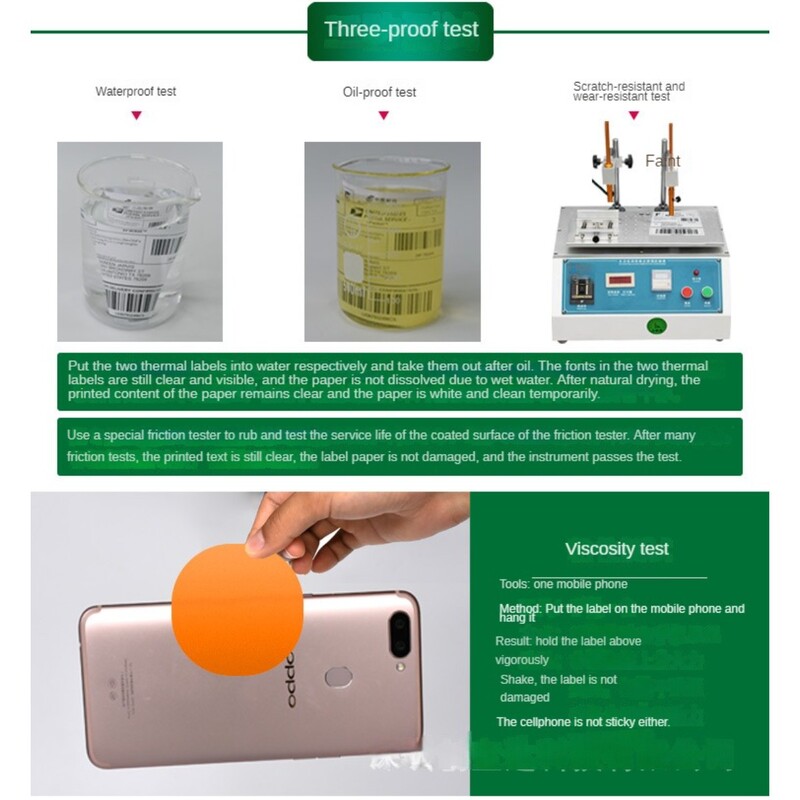 2-tollised ümmargused termokleebised isekleepuvad ümmargused otsesed termilised mitmeotstarbelised rull-termokleebised - 600 etiketti/1 rull