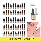 50 ks ceruziek bez atramentových hrotov, pero Everlasting, náhradné hroty pre ceruzky Eternal, náplne, nekonečné