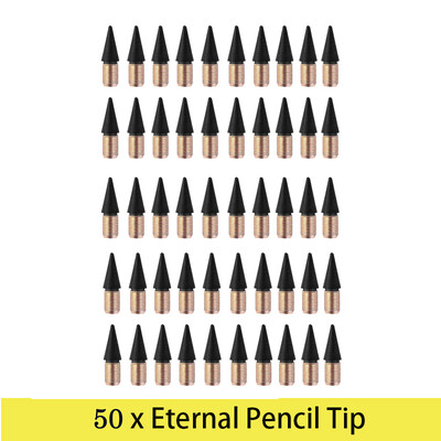 50 ks ceruziek bez atramentových hrotov, pero Everlasting, náhradné hroty pre ceruzky Eternal, náplne, nekonečné