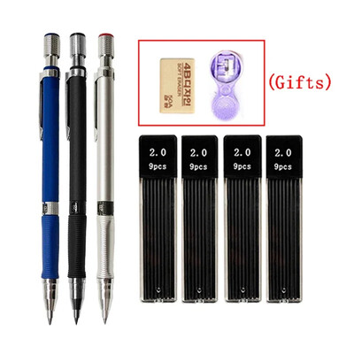 Set de creioane mecanice de 2,0 mm 2B creioane automate pentru elevi rezerve de culoare/plumb negru Schiță de artă Rechizite școlare Papetărie Kawaii