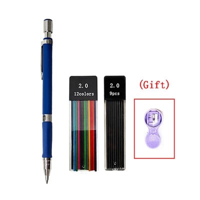 Set de creioane mecanice de 2,0 mm 2B creioane automate pentru elevi rezerve de culoare/plumb negru Schiță de artă Rechizite școlare Papetărie Kawaii