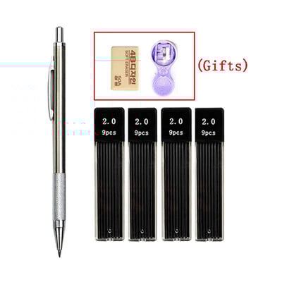 Set de creioane mecanice de 2,0 mm 2B creioane automate pentru elevi rezerve de culoare/plumb negru Schiță de artă Rechizite școlare Papetărie Kawaii