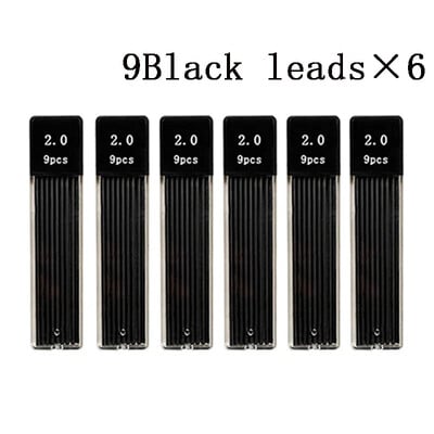 Set de creioane mecanice de 2,0 mm 2B creioane automate pentru elevi rezerve de culoare/plumb negru Schiță de artă Rechizite școlare Papetărie Kawaii